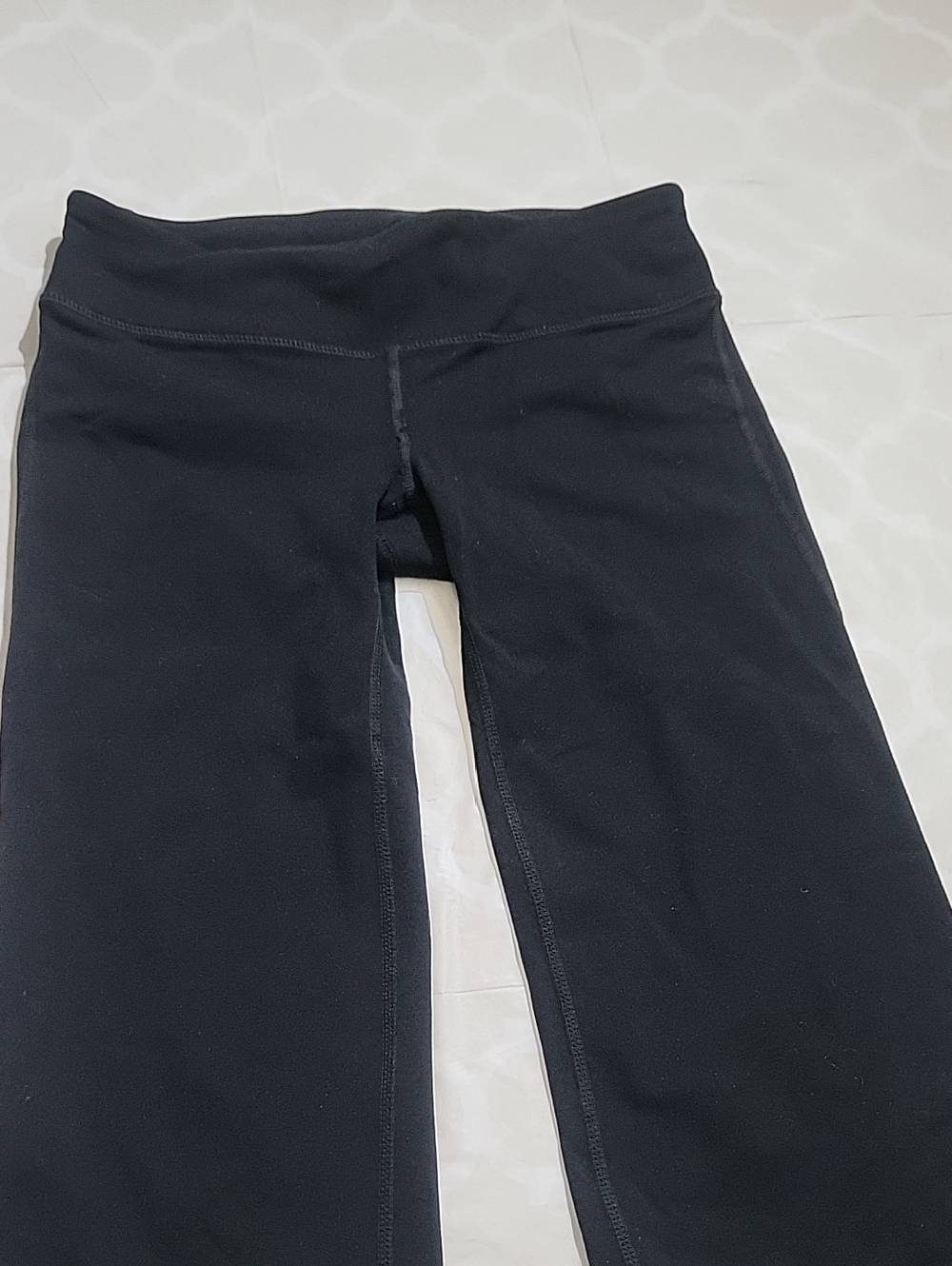 Black High-Rise Straight Leg Active Leggings